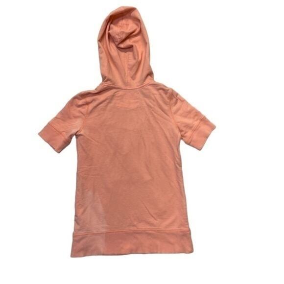 SO Pullover Short Sleeve Hoodie Top coral peach pink y2K Girl’s Size 10 - Picture 3 of 10